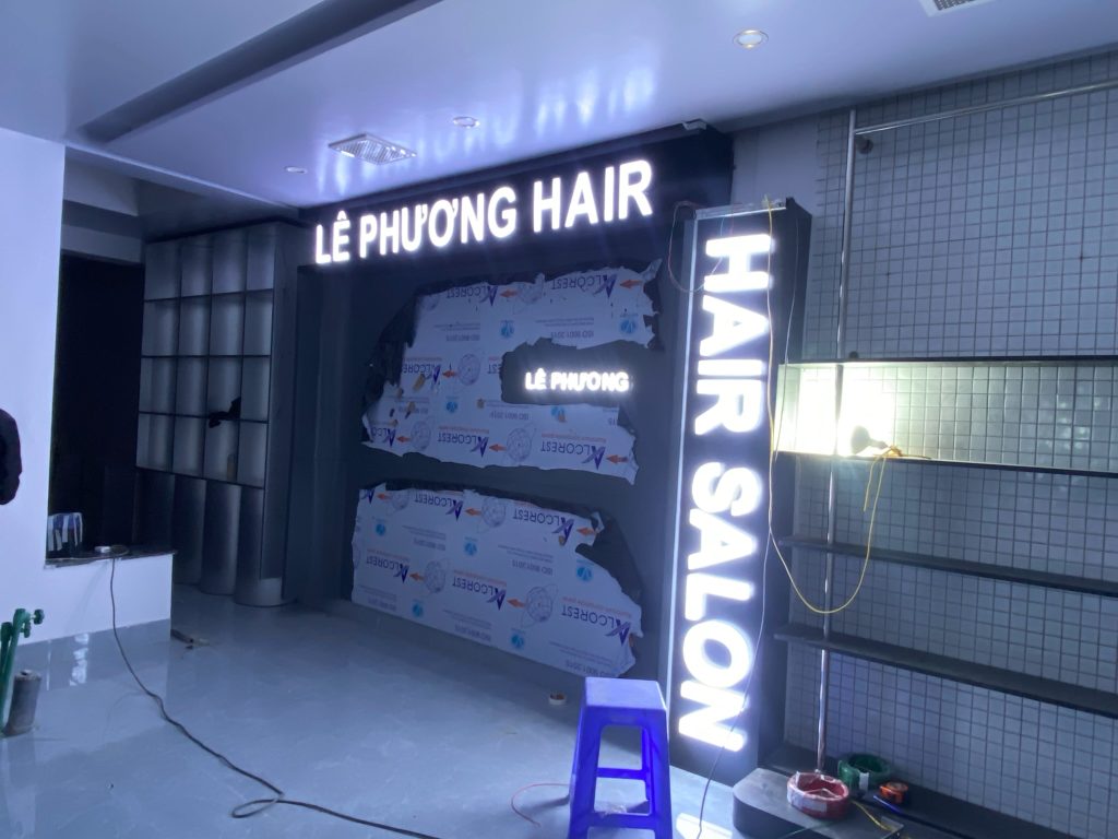 Thi công thiết kế decor tiệm Lê Phương Hair